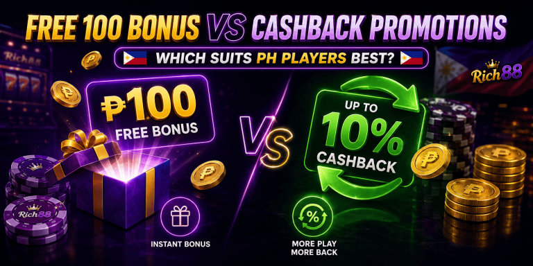 Free 100 Bonus vs Cashback Promotions: Which Suits PH Players Best